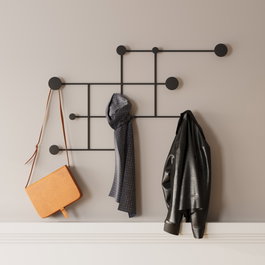 Wallity Fatara Gancho de Pared Metálico Negro